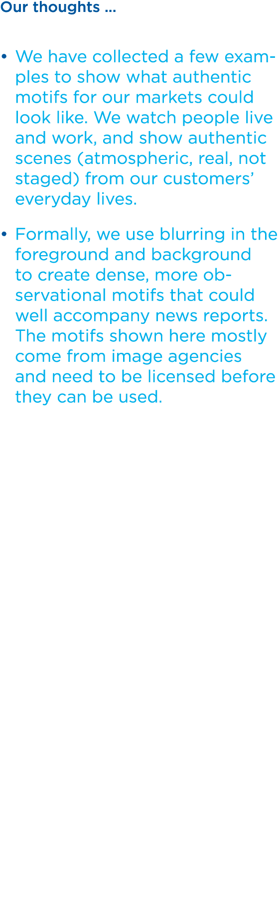 Our thoughts … We have collected a few examples to show what authentic motifs for our markets could look like. We wat...