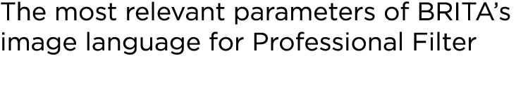 ﻿The most relevant parameters of BRITA’s image language for Professional Filter