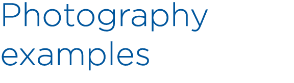 Photography examples