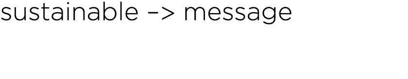 sustainable – message