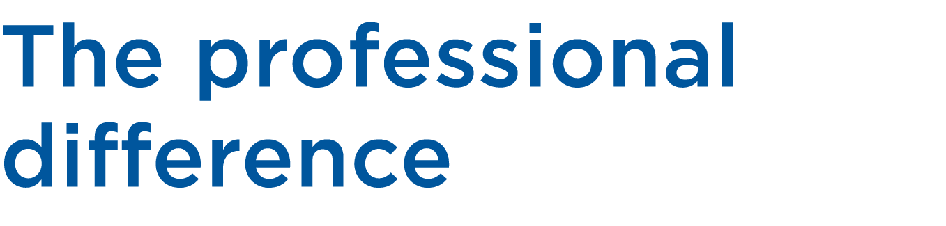 The professional difference